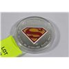 Image 1 : COLOURIZED SILVERPLATED SUPERMAN COIN