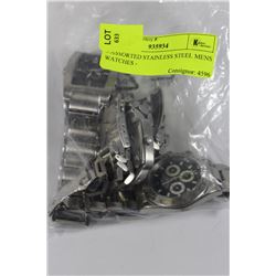 3 ASSORTED STAINLESS STEEL MENS WATCHES -