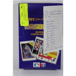 PREMIER 1991 BOX OF UNOPENED PACKS OF CARDS