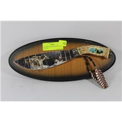 DECORATIVE BONE HANDLE NATIVE PAINTED