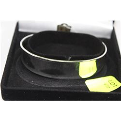 WIDE SILVER BAND BRACELET