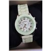 Image 1 : GENEVA WATCH WITH LIGHT GREEN FACE