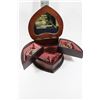 Image 1 : LARGE HEART SHAPED JEWELLERY BOX WITH CONTENTS