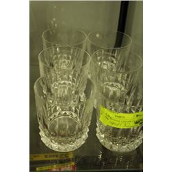 SET OF 6 CRYSTAL LIQUOR GLASSES