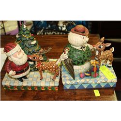 RUDOLPH HANDMADE PAINTING BY JIM SHORE X2