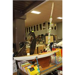 LARGE WOOD SHIP MODEL