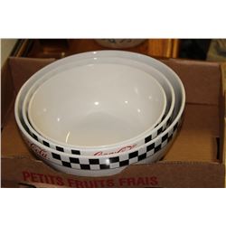 SET OF 3 COCA-COLA MIXING BOWLS