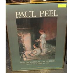 PAUL PEEL FRAMED POSTER - 20" H X 28" L