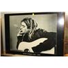 Image 1 : LARGE 31 X 26 KURT COBAIN ON WOOD BASE
