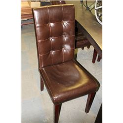 SET OF 4 LEATHERETTE DINING CHAIRS