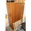 Image 1 : WARDROBE W/HANGER, 3 SHELVES &