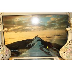 "CONQUEST THE MOUNTAIN" FRAMED INSPIRATIONAL