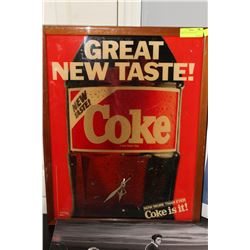 LARGE COCA COLA CLOCK