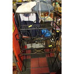 3 TIERED METAL & GLASS BAKERS RACK