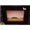 Image 1 : DARK BROWN WOOD FRAMED SCENIC PICTURE -
