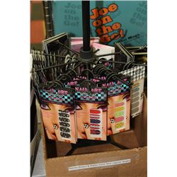 BOX OF FOIL NAILS WITH DISPLAY STAND
