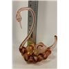 Image 1 : VINTAGE DUSTY ROSE ART GLASS SWAN