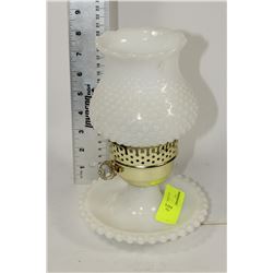 VINTAGE HOBNAIL MILK GLASS LAMP
