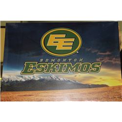 EDMONTON ESKIMOS CANVAS MOUNTAIN SCENE ILLUMINATED