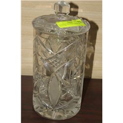 PINWHEEL CRYSTAL CANISTER WITH LID