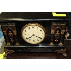 SESSIONS WOOD & MARBLE DECORATIVE MANTLE CLOCK