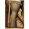 Image 1 : AFRICAN DRUM WITH ALP HORN MADE IN SWITZERLAND &