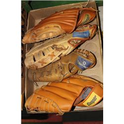 FLAT OF BASEBALL GLOVES
