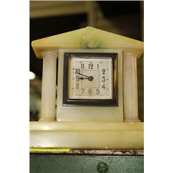 VINTAGE MARBLE WIND UP ALARM CLOCK