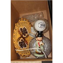 BOX OF ASSORTED CRYSTAL & GLASSWARE