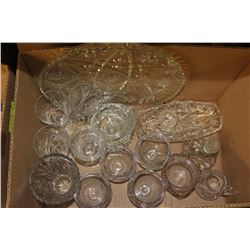 BOX OF ASSORTED CRYSTAL & GLASSWARE