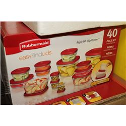 40 PC RUBBERMAID CONTAINER SET