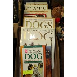 2 BOXES OF CAT AND DOG BOOKS