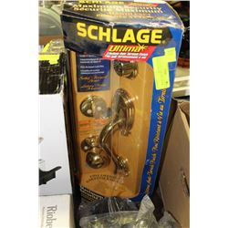SCHLAGE MAX SECURITY KEYED DOOR SET BRASS