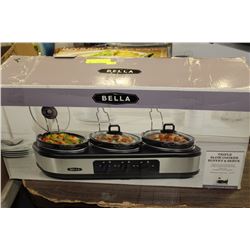 BELLA TRIPLE SLOW COOKER BUFFET SERVER