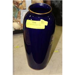 COBALT BLUE PEACOCK VASE