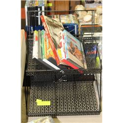 METAL ORGANIZER W/DVDS AND FRANK SINATRA CD SET