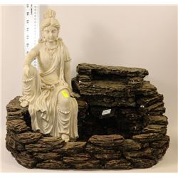 POLYRESIN ASIAN LADY STATUE WATER FOUNTAIN
