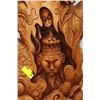 Image 2 : WOODEN HAND CARVED WALL SCULPTURE