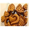Image 3 : WOODEN HAND CARVED WALL SCULPTURE