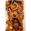 Image 4 : WOODEN HAND CARVED WALL SCULPTURE