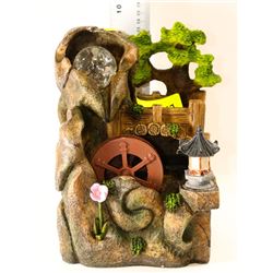 POLYRESIN WATER WHEEL WATER FOUNTAIN