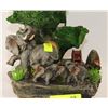 Image 2 : POLYRESIN ELEPHANT & FAMILY WATER FOUNTAIN