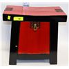 Image 2 : HAND CARVED 2 TONE DECORATIVE STORAGE STOOL