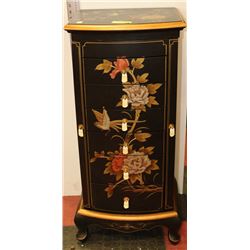 HAND PAINTED 6 DRAWER JEWELLERY CHEST WITH SIDE