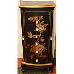 HAND PAINTED 6 DRAWER JEWELLERY ARMOIRE