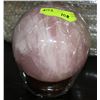 Image 1 : ROSE QUARTZ CRYSTAL SPHERE W/ BASE