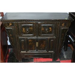 HAND PAINTED 2 DRAWER 2 DOOR CABINET