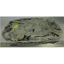 MARBLE-LIKE POLYRESIN TEA TRAY