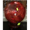 Image 1 : LARGE RED GLASS SPHERE