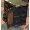 Image 3 : WOODEN 5-DRAWER 1-DOOR SIDE TABLE